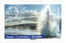 Stamp, Strokkur Geyser, Iceland, France,  , Geysers, Landscapes