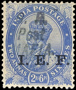 King George V overprinted "I.E.F." and "G. R. POST MAFIA"