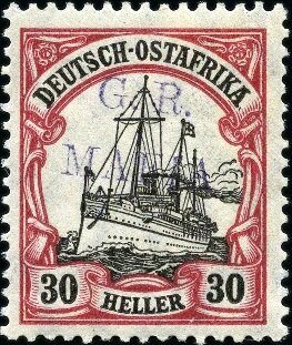 SMS "Hohenzollern" overprinted "G.R. MAFIA"