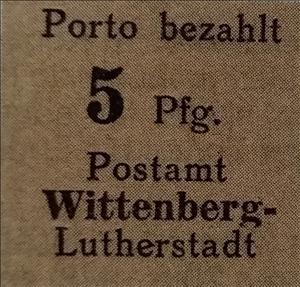 Stamp, Fee slip, Germany, Local Post,  , Letters (Alphabet)