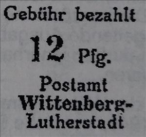 Stamp, Fee slip, Germany, Local Post,  , Letters (Alphabet)
