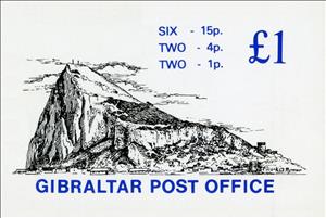 Booklet, Queen Elizabeth II ("Gibraltar from the Anchorage of the old, Gibraltar,  , Famous People, Heads of State, Queens, Royalty, Women