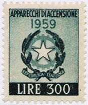 Stamp, Apparecchi di Accensione, Italy- Revenue Stamps,  , Coats of Arms, Stars