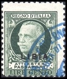 Stamp, King Vittorio Emanuele III, Libya, Italian Adm.- Revenue Stamps,  , Famous People, Heads of State, Kings, Men, Royalty