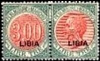 Numeral and Vittorio Emanuele III facing left