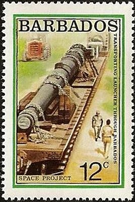 Stamp, Launcher Transporter, Barbados,  