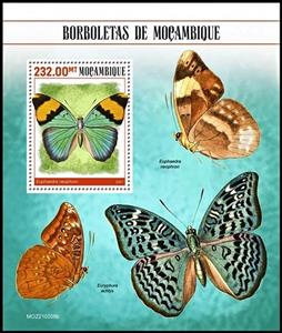 Souvenir Sheet, Euphaedra neophron, Mozambique,  , Butterflies