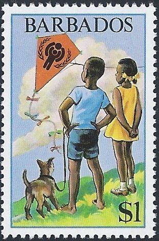 Boy,Girl Flying Kites