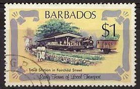 Stamp, Fairchild St. Rail Station, Barbados,  