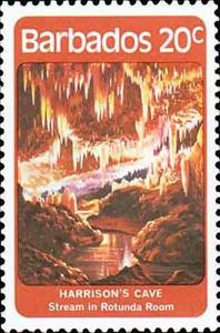 Stamp, Rotunda Room Stream, Barbados,  , Caves