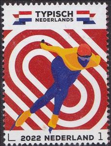 Stamp, Speed Skating, Netherlands,  , Speed Skating, Sports, Winter Sports