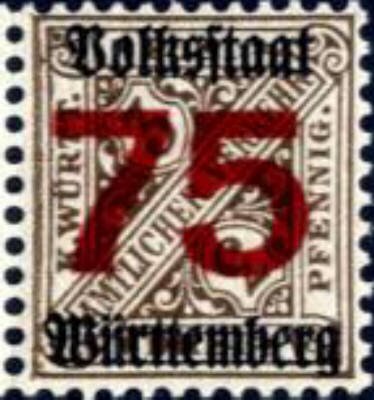 Overprint on" Volkstaat"