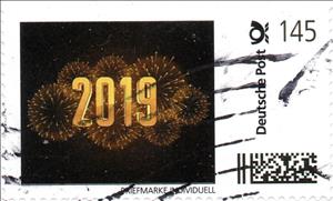 Stamp, New Year - Fireworks, Personalized and Private Mail Stamps,  , Firework, New Year