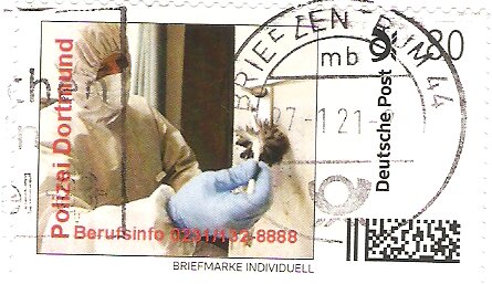 Stamp, Polizei Dortmund, Personalized and Private Mail Stamps,  , Hands, Police