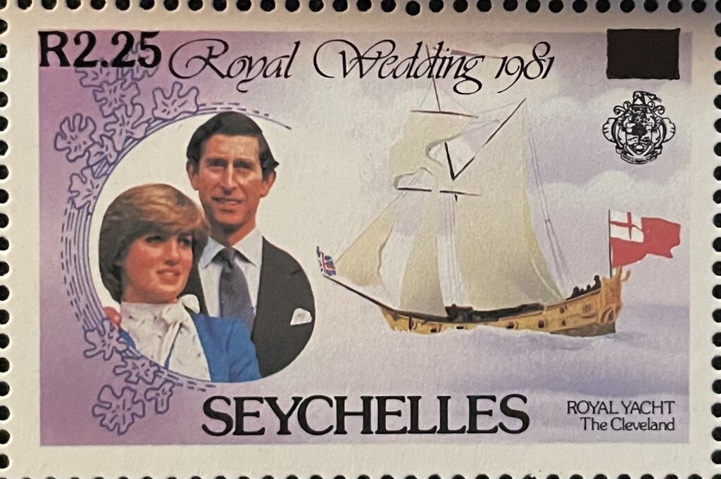 Royal Yacht, "Cleveland" Surcharged