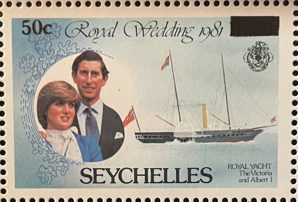Royal Yacht, The Victoria and Albert 1 Surcharged