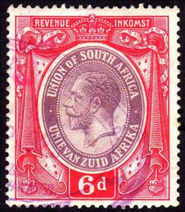 Stamp, King George V, South Africa- Revenue Stamps,  , Heads of State, Kings