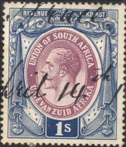 Stamp, King George V, South Africa- Revenue Stamps,  , Heads of State, Kings, Men, Royalty