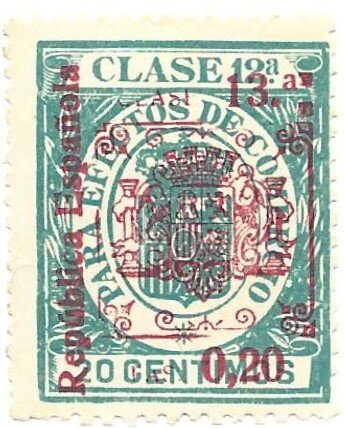 Coat of Arms overprinted and surcharged