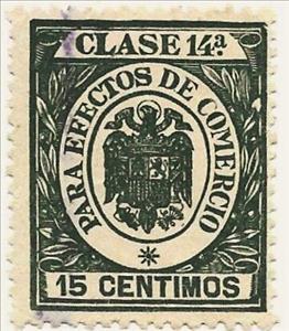 Stamp, Para Efectos De Comercio, Spain- Revenue Stamps,  