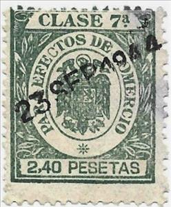 Stamp, Para Efectos De Comercio, Spain- Revenue Stamps,  