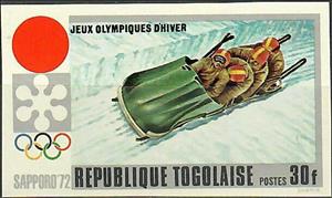 Stamp, Bobsleigh, Togo,  , Bobsleigh, Olympic Games, Sports, Winter Sports