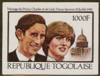Prince Charles and Diana Spencer and Cathedral