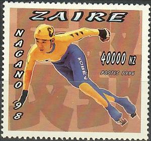 Stamp, Shorttrack, Zaire,  , Olympic Games, Skating, Sports, Winter Sports
