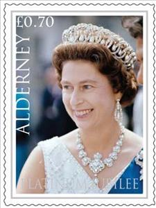 Stamp, Platinum Jubilee of Queen Elizabeth II (2022), Alderney,  , Queens, Royalty
