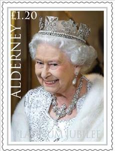 Stamp, Platinum Jubilee of Queen Elizabeth II (2022), Alderney,  , Queens, Royalty