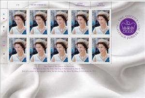 Mini Sheet, Platinum Jubilee of Queen Elizabeth II (2022), Alderney,  , Royalty