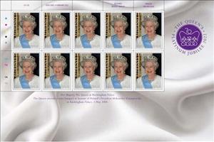 Mini Sheet, Platinum Jubilee of Queen Elizabeth II (2022), Alderney,  , Royalty