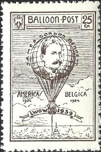 Stamp, Ernest Demuyter (1893-1963), Belgium,  , Air Balloons, Famous People, Men, Postal Services, Sports
