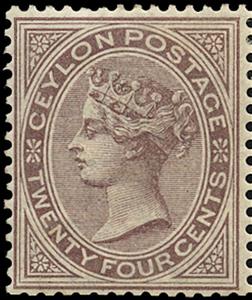 Stamp, Issues of 1883-1899, Ceylon,  , Crowns and Coronets, Famous People, Heads of State, Queens, Royalty, Women
