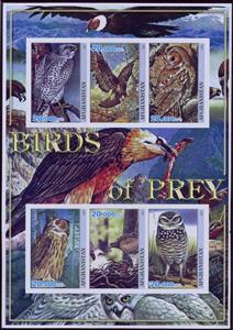 Mini Sheet, Birds of Prey, Cinderellas,  , Animals (Fauna), Birds