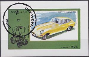 Souvenir Sheet, E Type Jaguar, Cinderellas,  , Cars