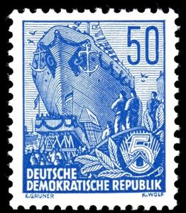 Stamp, Ocean steamer, Germany, Democratic Republic,  , Ships