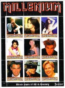 Mini Sheet, Millenium - Music Star, Cinderellas,  , Famous People, Musicians, Singers