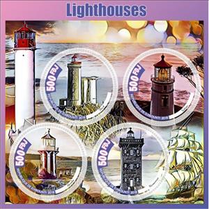 Mini Sheet, Transport Lighthouses II, Cinderellas,  