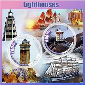 Mini Sheet, Transport Lighthouses II, Cinderellas,  
