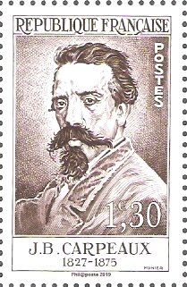 Stamp, Art and Letters: J. B. Carpeaux, France,  , Artists, Famous People, Sculptors