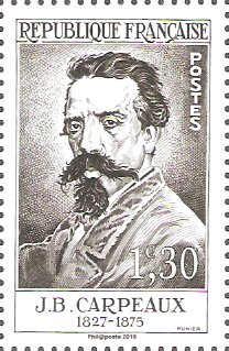 Stamp, Art and Letters: J. B. Carpeaux, France,  , Artists, Famous People, Sculptors