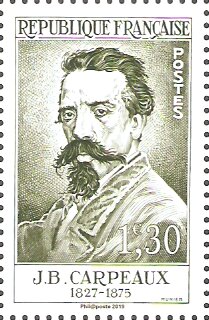 Stamp, Art and Letters: J. B. Carpeaux, France,  , Artists, Famous People, Sculptors