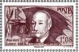 Stamp, Clément Ader: Stamp of 1938, France,  , Aviation, Engineers, Famous People