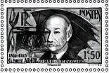Stamp, Clément Ader: Stamp of 1938, France,  , Aviation, Engineers, Famous People