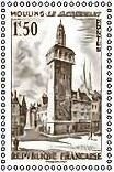 Stamp, Jacquemart Belfry: Stamp of 1955, France,  , Architecture, Towers