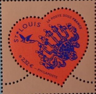 Valentine Hearts : St. Louis Crystal (Peach Background)