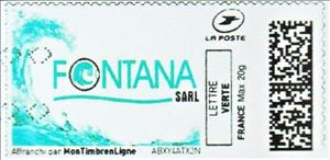 Stamp, Fontana Sarl, France- Personalized stamps,  , Water
