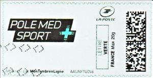 Stamp, Pole Med Sport, France- Personalized stamps,  , Hospitals, Sports