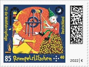 Stamp, The Hardship : Spinning the Straw into Gold, Germany, Federal Republic,  , Fairy Tales